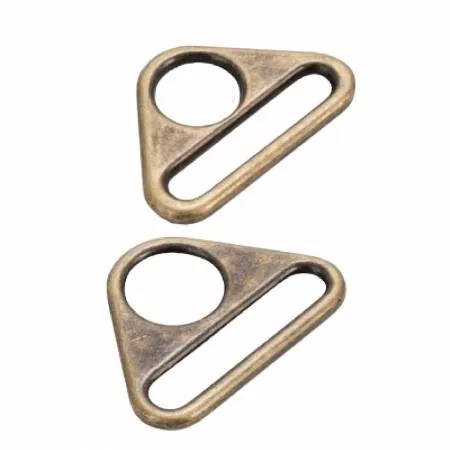 (2) 1.5 Triangle Ring Antique Brass - HAR15TRABTWO