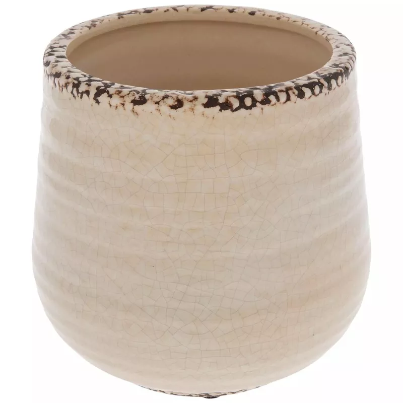 Distressed Crackle Flower Pot