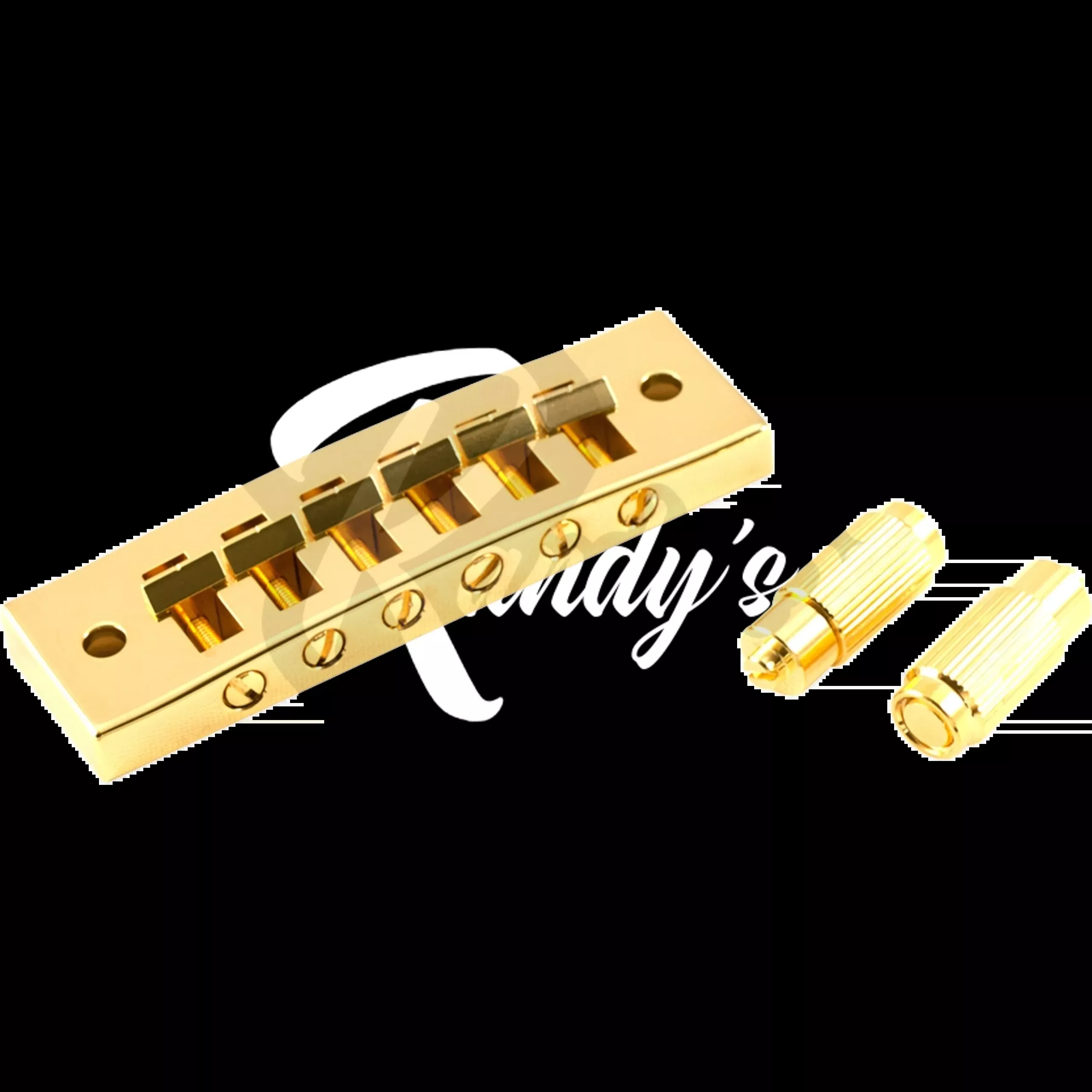 “Harmonica” Tune-O-Matic TOM Bridge w/ Posts (Bell Brass) – Fits Gibson