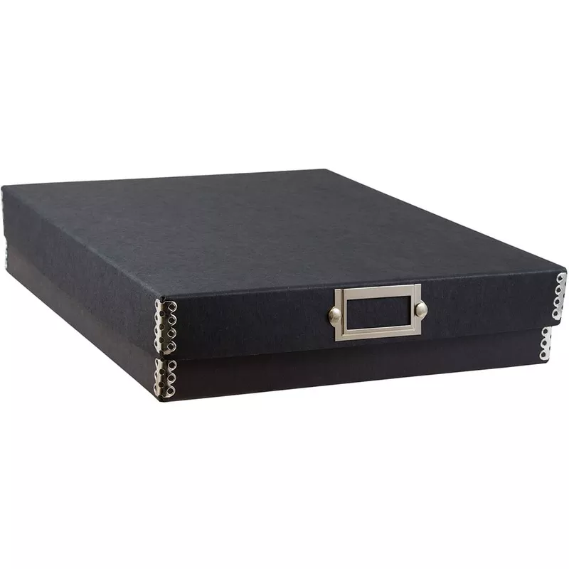 JAM Paper Black Kraft File Box