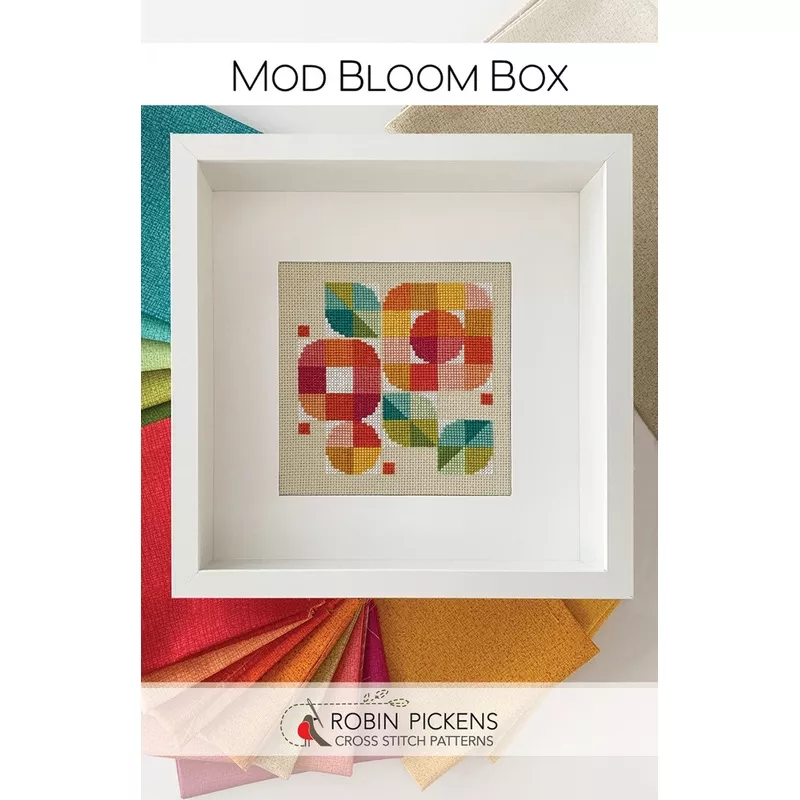 Mod Bloom Box Cross Stitch Pattern by Robin Pickens - Special Order