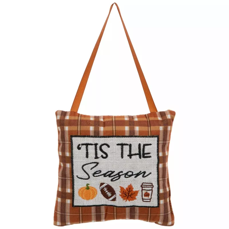 'Tis The Season Plaid Pillow Door Hanger
