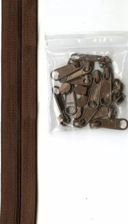 Zips-by-the-Yard: Seal Brown - ZIPYD-140