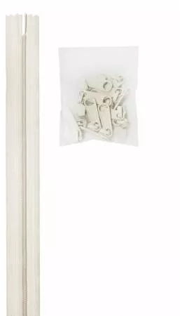 Zips-by-the-Yard; White - ZIPYD-100