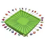 Zirkel Magnetic Pin Holder Lime Green